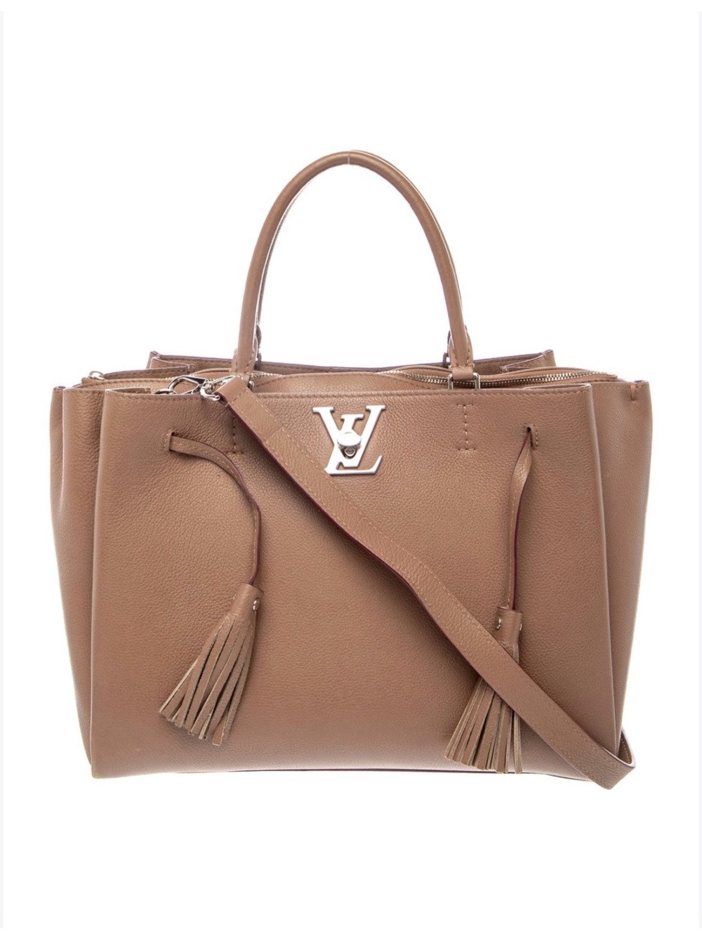 Louis Vuitton Brown Leather Lockme Tote with Tassels